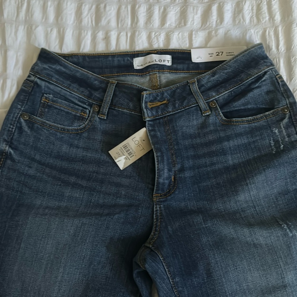 Loft curvy skinny jeans with tags